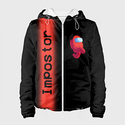 Куртка с капюшоном женская AMONG US, цвет: 3D-белый