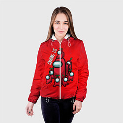 Куртка с капюшоном женская AMONG US, цвет: 3D-белый — фото 2