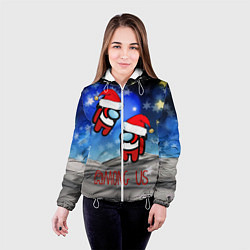 Куртка с капюшоном женская Among Us, цвет: 3D-белый — фото 2