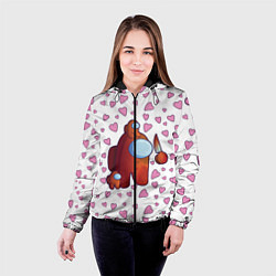 Куртка с капюшоном женская Among us, цвет: 3D-черный — фото 2