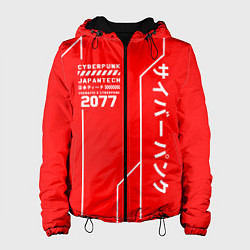 Куртка с капюшоном женская CYBERPUNK FASHION, цвет: 3D-черный