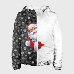 Куртка с капюшоном женская Дедушка Мороз, цвет: 3D-белый