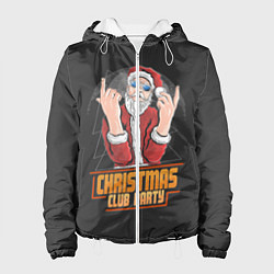 Куртка с капюшоном женская Christmas Club Party, цвет: 3D-белый