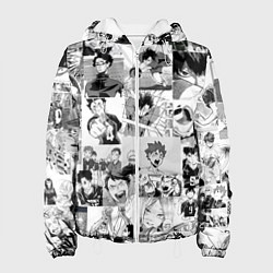 Куртка с капюшоном женская Haikyu, цвет: 3D-белый