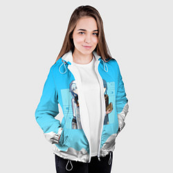 Куртка с капюшоном женская Genshin Impact, цвет: 3D-белый — фото 2