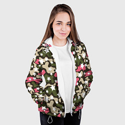 Куртка с капюшоном женская Позитивный камуфляж, цвет: 3D-белый — фото 2