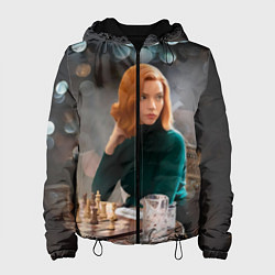 Куртка с капюшоном женская Queens Gambit Ход Королевы, цвет: 3D-черный