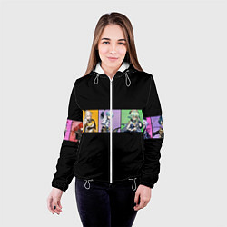 Куртка с капюшоном женская Genshin Impact - Полоса, цвет: 3D-белый — фото 2