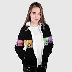 Куртка с капюшоном женская Genshin Impact - Полоса, цвет: 3D-белый — фото 2