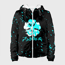 Куртка с капюшоном женская Черный клевер, цвет: 3D-белый