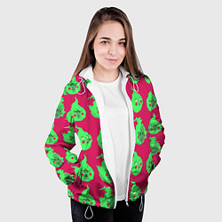 Куртка с капюшоном женская Моб Психо 100, цвет: 3D-белый — фото 2