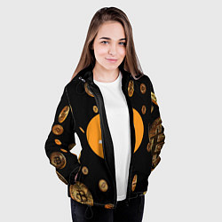 Куртка с капюшоном женская BITCOIN, цвет: 3D-черный — фото 2