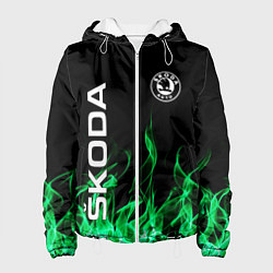 Куртка с капюшоном женская SKODA, цвет: 3D-белый