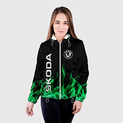 Куртка с капюшоном женская SKODA, цвет: 3D-белый — фото 2