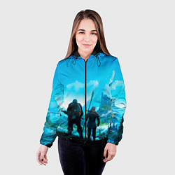 Куртка с капюшоном женская Вальгала, цвет: 3D-черный — фото 2