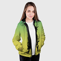 Куртка с капюшоном женская Моя Геройская Академия, цвет: 3D-черный — фото 2