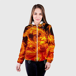 Куртка с капюшоном женская ДРАКОН, цвет: 3D-белый — фото 2