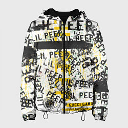 Куртка с капюшоном женская LIL PEEP Vintage Graffiti Wall, цвет: 3D-черный