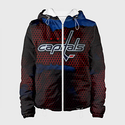 Куртка с капюшоном женская WASHINGTON CAPITALS, цвет: 3D-белый