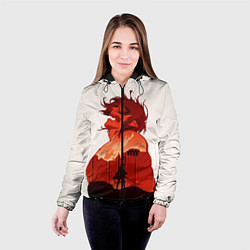 Куртка с капюшоном женская Атака Титанов, цвет: 3D-черный — фото 2
