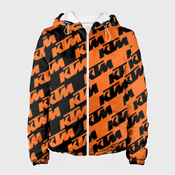 Куртка с капюшоном женская KTM КТМ Z, цвет: 3D-белый