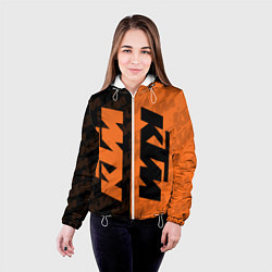 Куртка с капюшоном женская KTM КТМ Z, цвет: 3D-белый — фото 2