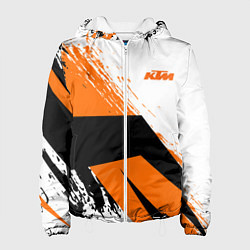 Куртка с капюшоном женская KTM КТМ Z, цвет: 3D-белый