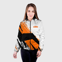 Куртка с капюшоном женская KTM КТМ Z, цвет: 3D-черный — фото 2