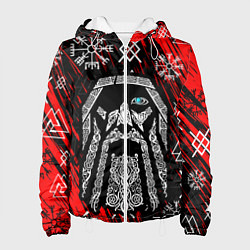 Куртка с капюшоном женская БОГ ОДИН СИВОЛИКА, цвет: 3D-белый