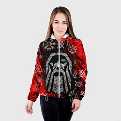 Куртка с капюшоном женская БОГ ОДИН СИВОЛИКА, цвет: 3D-белый — фото 2