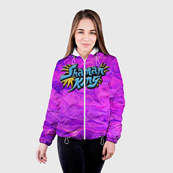 Куртка с капюшоном женская Шаман Кинг, цвет: 3D-белый — фото 2