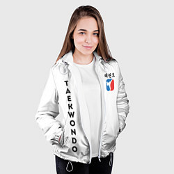 Куртка с капюшоном женская Тхэквондо Taekwondo, цвет: 3D-белый — фото 2
