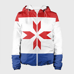 Куртка с капюшоном женская Мордовия, цвет: 3D-белый