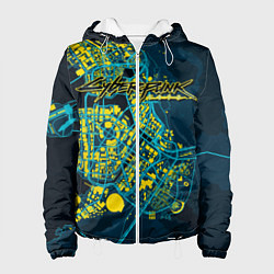 Куртка с капюшоном женская Cyberpunk, цвет: 3D-белый