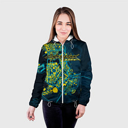 Куртка с капюшоном женская Cyberpunk, цвет: 3D-белый — фото 2