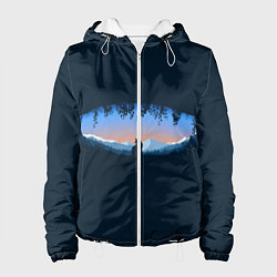 Куртка с капюшоном женская Глаз природы, цвет: 3D-белый