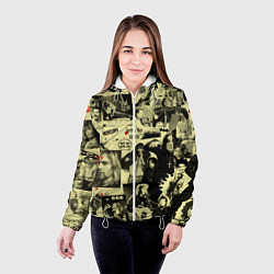 Куртка с капюшоном женская РОК КУМИРЫ, цвет: 3D-белый — фото 2