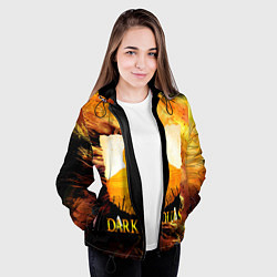 Куртка с капюшоном женская DARKSOULS SKULL&MAGIC, цвет: 3D-черный — фото 2