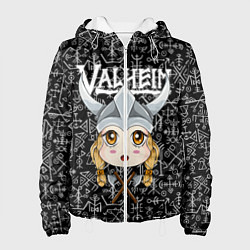 Куртка с капюшоном женская Valheim Girl, цвет: 3D-белый