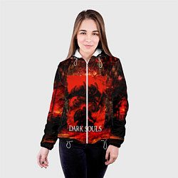Куртка с капюшоном женская DARK SOULS GAME STORY, цвет: 3D-белый — фото 2
