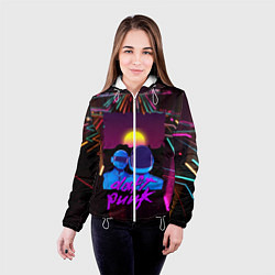 Куртка с капюшоном женская Daft Punk Electrix, цвет: 3D-белый — фото 2