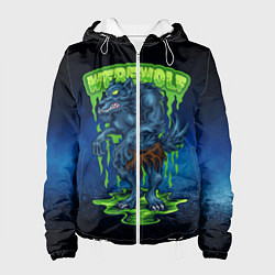 Куртка с капюшоном женская Оборотень зомби, цвет: 3D-белый