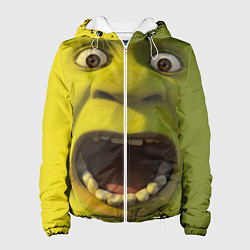 Куртка с капюшоном женская Shrek is Yelling, цвет: 3D-белый