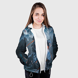 Куртка с капюшоном женская Rolua Noa in night city, цвет: 3D-белый — фото 2