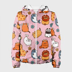 Куртка с капюшоном женская Зверюшки, цвет: 3D-белый