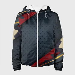 Женская куртка 3D Dark red & black