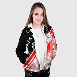 Куртка с капюшоном женская FC AJAX AMSTERDAM ФК АЯКС, цвет: 3D-белый — фото 2