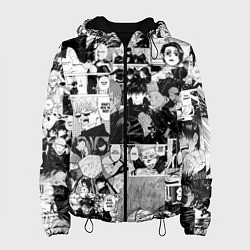 Куртка с капюшоном женская Магическая Битва, цвет: 3D-черный