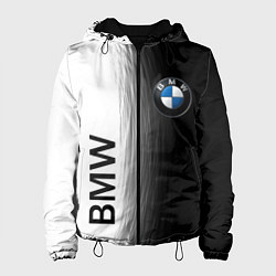 Куртка с капюшоном женская Black and White BMW, цвет: 3D-черный