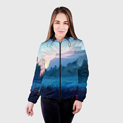 Куртка с капюшоном женская Рассвет, цвет: 3D-черный — фото 2